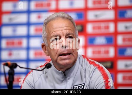 USA Interim Manager Dave Sarachan während der Pressekonferenz im Wembley Stadium, London. Stockfoto