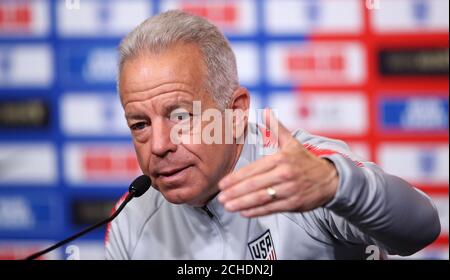 USA Interim Manager Dave Sarachan während der Pressekonferenz im Wembley Stadium, London. Stockfoto