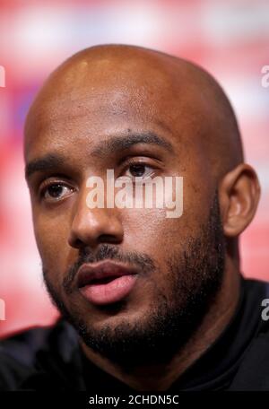 England's Fabian Delph während der Pressekonferenz im Wembley Stadion, London. Stockfoto