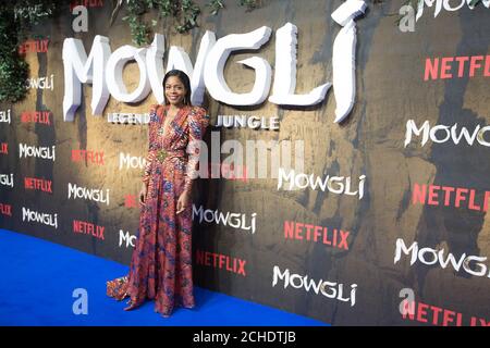 Naomie Harris kommt zur Premiere von Mowgli: Legend of the Jungle im Curzon Mayfair Stockfoto