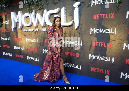Naomie Harris kommt zur Premiere von Mowgli: Legend of the Jungle im Curzon Mayfair Stockfoto