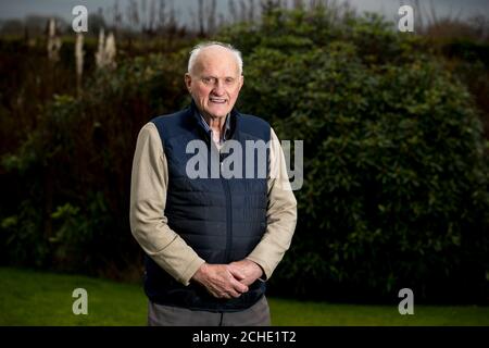 Der pensionierte Garda-Sergeant Mick McElkenny, 86, aus der Washing Bay in der Grafschaft Tyrone, der als Scharfschütze in der irischen Armee ausgebildet wurde und Mitglied des Garda war, bevor er ausgewählt wurde, um hochkarätige Besucher in Irland zu schützen. Stockfoto