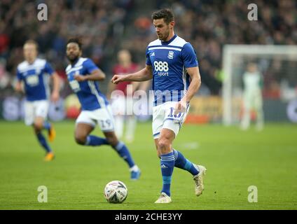 Lukas Jutkiewicz von Birmingham City beim Emirates FA Cup, dem dritten Spiel im London Stadium. Stockfoto