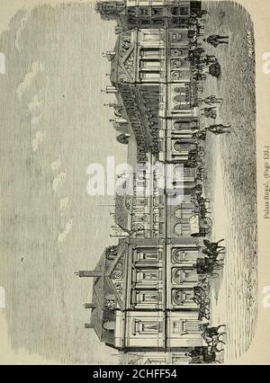 . Les merveilles du nouveau Paris-- . Able. Le séminaire de Saint-Sulpice avait alors, à Montrouge,une succursale ou plutôt une maison de plaisance. Cétaitune charmante Villa, où rien ne manquait de ce qui constituele confort clérical et un peu mondain. Cette paisible ha-bitation, dans laquelle les élèves privilégiés faisaient parfoisdassez longs séjours, était souvent visitée par lélite duclergé; cétait là que venait se délasser de ses travaux plusou moins apoliques labbé Frayssinous, évêque dHermo-polic, alors ministre. Son Excellence aimait avecpassion le jeu de Billard, et La Stockfoto