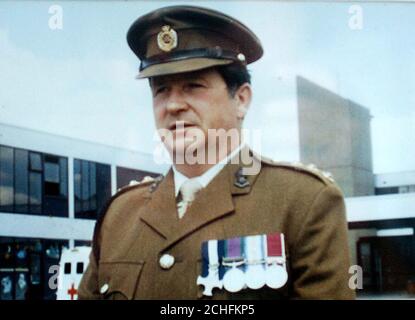 Undated Collect Foto von Falklands-Kriegsveteran John Phillips in Uniform vor dem Falklands-Krieg. Stockfoto