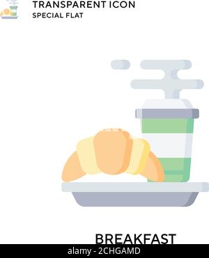Vektorsymbol Frühstück. Flache Illustration. Vektor EPS 10. Stock Vektor