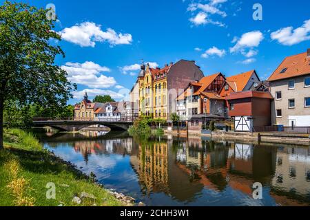 Werra River in Eschwege, Deutschland Stockfoto