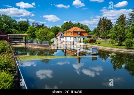 Werra River in Eschwege, Deutschland Stockfoto