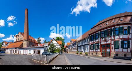 Historische Stadt in Wanfried, Deutschland Stockfoto