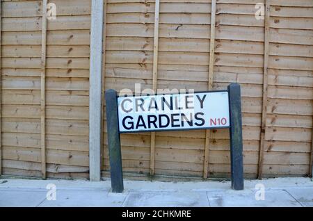 23 cranley Gardens N10 Heim von dennis andrew nilsen britains Der produktivste Serienmörder muswell Hill im Norden londons england Stockfoto