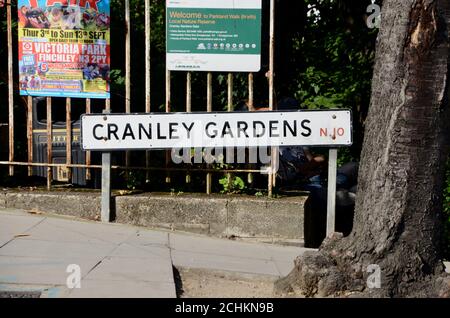 23 cranley Gardens N10 Heim von dennis andrew nilsen britains Der produktivste Serienmörder muswell Hill im Norden londons england Stockfoto