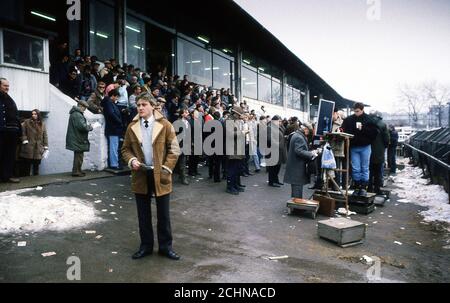 Brent Walker Hackney Greyhound-Rennstadion London Großbritannien. William Hill Super Trapper Treffen 1987 Stockfoto