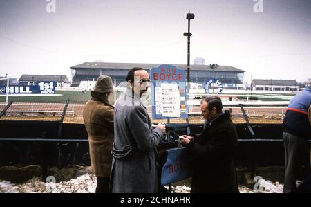 Brent Walker Hackney Greyhound-Rennstadion London Großbritannien. William Hill Super Trapper Treffen 1987 Stockfoto