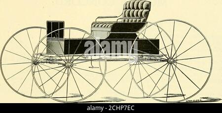 . Sonder-Nr. 12 : Muncie Buggies . 2 Open Piano Box Buggy* Endfeder, Bogenachse. ^ Brewster Spring, Bogenachse. Endfeder, Fallachse. ^ Brewster Spring, Fallachse. ACHSE – M, Doppelkragen, Stahl, gewoben und heruntergefallen.KAROSSERIE – regulärer Klavierkasten, gepolsterter Sitz und Arme.ARMATURENBRETT – Nr. 1 Lackleder.SCHMIEDETEILE – Eisenclips und Schrauben aus Norwegen. GETRIEBE Second-Growth Hickory, Sitzstangen gebügelt voller Länge, hinteren König Schraube, Achskappen zementiert Achse.MALEREI-Getriebe, Karmin oder dunkel Brewster grün, Gold gestreift; Körper schwarz.SITZ-Runde Ecken, richtig gebügelt, breite faule Rücken. Wenn Rückfall oder Panel zurück gewünscht wird, wird extra sein Stockfoto