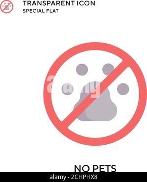 Kein Vektor-Symbol für Haustiere. Flache Illustration. Vektor EPS 10. Stock Vektor
