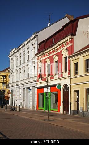 Lannova Straße in Ceske Budejovice. Tschechische Republik Stockfoto