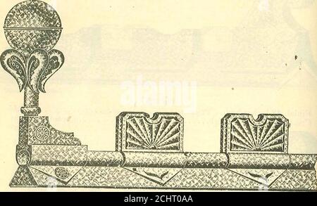 . Dachkatalog Nr. 9 . Abb. 156. Abb. 157.PREISLISTE. Abb. 156, Verzinkter Kresting, pro Fuß Abb. 157, Verzinkter Kresting, pro Fuß Abb. 156, galvanisiert, Finial, 2 Fuß 6 Zoll hoch. . Abb. 157, galvanisiert, Finial, 2 Fuß 8 Zoll hoch. . RABATT in Prozent. . 0.56 Dollar. .50. 6.60. 6.30 I E. E. SOUTHER IRON CO., ST. LOUIS. 97 Stockfoto