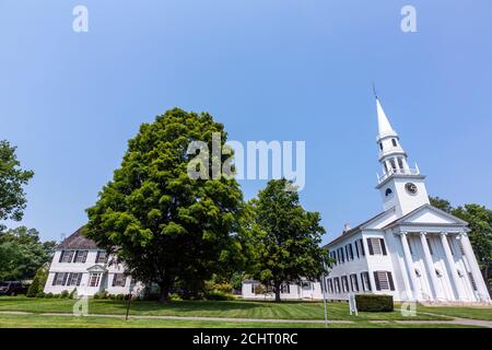 First Congregational Church, Torrington Rd, Litchfield, Connecticut, USA Stockfoto