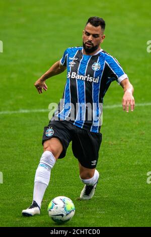 13. September 2020; Arena do Gremio Stadion, Porto Alegre, Brasilien; Brasilianische Serie A, Gremio gegen Fortaleza; Maicon von Gremio Stockfoto