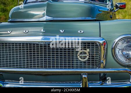 Fernandina Beach, FL / USA - 22. September 2018: 1960 Volvo PS-44 auf einer Auto-Show in Fort Clinch in Fernandina Beach, Florida in der Nähe von Jacksonville. Stockfoto