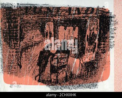 Werbekunst von JAMES BOSWELL für GOOGIE WITHERS JACK WARNER Und JOHN McCallum in ES REGNET IMMER AM SONNTAG 1947 regisseur ROBERT HAMER Roman Arthur La Bern Produzent Michael Balcon Ealing Studios / General Film Distributors Stockfoto