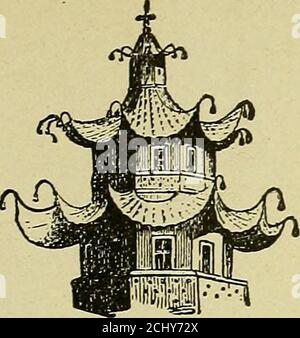 . Einfache Schritte in der Architektur und Architekturzeichnung .. . Abb. 74. CHINESISCHER PAVILLON, Stockfoto