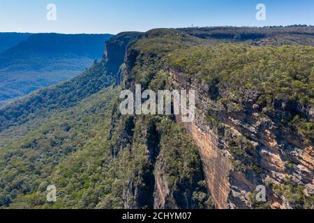 Der Kedumba Pass in den Blue Mountains in New South Wales in Australien Stockfoto