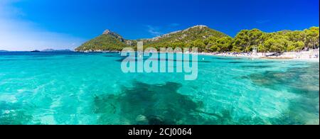 Platja de Formentor - schöner Sandstrand bei Cap formentor, Mallorca, Spanien Stockfoto