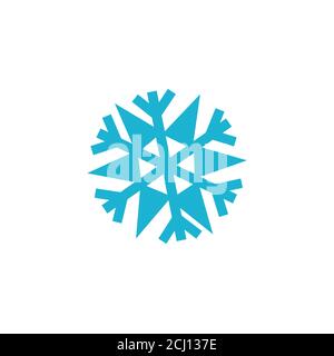 Eine grafische Ikone einer Schneeflocke. Vektorgrafik. Kalt. Stock Vektor