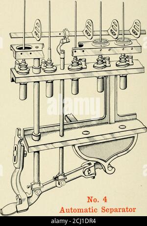 . Illustrierter und beschreibender Katalog von Wittich Baumwollgarn Maschinen : Und Handbuch von nützlichen Informationen für Aufseher und Betreiber . ntemplating den Kauf von neuen Rahmen, herzlich befürworten die Annahme von breiteren Lehren als bisher kundengerecht zu verwenden, um mit dem Einsatz von Separatoren, die mit schmalen Gauge Rahmen sind ein notwendiges Seite verzichten 15 Übel. Durch die Verwendung von Separatoren muss das Garn aufgrund seines Schlagkontakts mit den Trennblättern somedamage erhalten.um dieses Übel zu beseitigen, empfehlen wir BREITSPURFRAMESAS, indem es den Schlagzwirn gegen den Parator verhindert Stockfoto