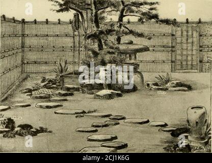 . Europäische und japanische Gärten; Papiere vor dem American Institute of Architects gelesen .. . FLACHER GARTEN – ZWISCHENSTIL I --^ ). FLACHER GARTEN – 146 Europäische und Japanische Gärten IM RAUEN STIL Stockfoto