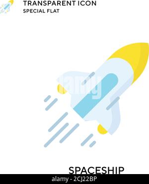 Raumschiff Vektor-Symbol. Flache Illustration. Vektor EPS 10. Stock Vektor