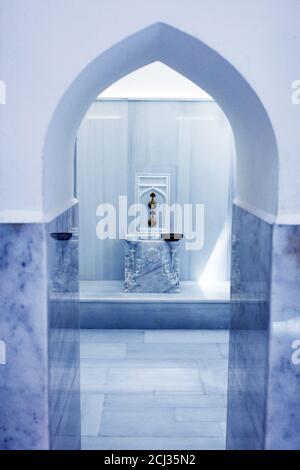 Im Inneren des Ayasofya Hurrem Sultan Bath (Hamam) in Sultanahmet, Istanbul, Türkei. Stockfoto