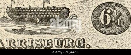 . Geschichte der Grafschaften Dauphin und Libanon : im Gemeinwesen von Pennsylvania ; biographische und genealogische . ffie/f ist auf ^&gt;-;-C ; oder Inhaber, die Summe von viv■■,.- 8is und^#^LH]ai*t:eff CcnitSj;--: Zahlbar ^Nachfrage inPHILADELPHIA BANKNOTEN, wenn in Summen von fünf Dollar vorgelegt. Harrisburgi Februar . 1838. VVcS. , Stockfoto