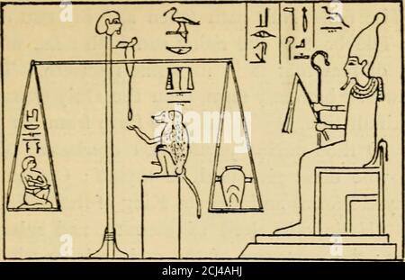 . Der Nil. Anmerkungen für Reisende in Ägypten. Othing mit einem doppelten Motiv.Grant, daß ich wie zu jenen bevorzugten Wesen sein kann, die [stehen] über thee, und daß ich ein Osiris sein kann, der vom schönen gott und vom lord der Welt geliebt wird- [I] Wer in Wahrheit ein königlicher Schreiber, der ihn liebt, Ani, siegreich im Urteil vor dem gott Osiris ist. Zu Osiris Horus sagt: - (; Ich bin zu thee gekommen, O Unnefer, und ich habe das Osiris Ani zu thee geholt, sein Herz ist rechtschaffen, das aus dem Gleichgewicht kommt, andit hath nicht Sünde gegen irgendeinen gott oder irgendeine Göttin begangen hat.Thoth hath wog es entsprechend dem d Stockfoto