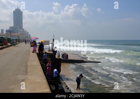 Sri Lanka Colombo - Galle Gesicht Stadtpark entlang der Küste Stockfoto