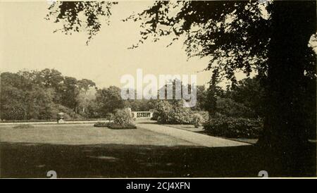 . Europäische und japanische Gärten; Papiere vor dem American Institute of Architects gelesen .. . Englischer Garten. EIN GUT GELEGTER RASEN Stockfoto