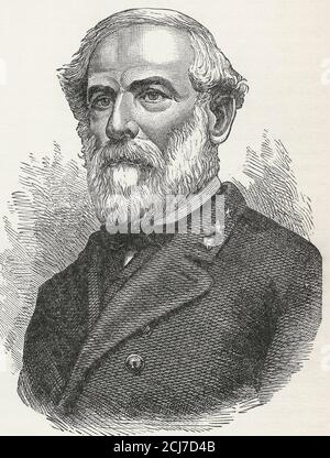 Bundesgeneral Robert Edmund Lee, um 1865 Stockfoto