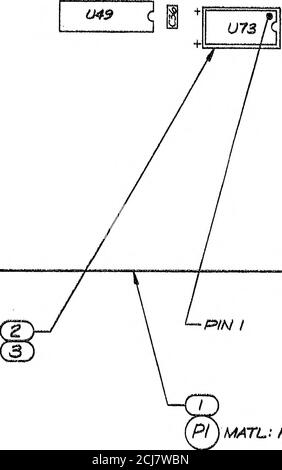 . calcomp :: H-84-0045B vistagraphic DR11W DR11B DR11C und DR11B Parallel Interface Benutzerhandbuch Nov1984 . 6e£ Nores rta PARALLEL INTERFACE ^ REV ASSY 94117 CMNT SIDE Mid SERNR. c: Stockfoto