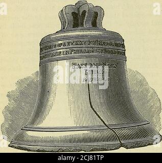 . Der offizielle Führer zu Philadelphia.. . Roken wieder und Neufassung von Pass und Stow, und wurde in den Kirchturm über Anfang Juni 1753. Diese Glocke boredie Inschriften von Isaac Norris für die ursprüngliche Glocke bestellt, andupon er^achten Juli, 1776, seine Töne erfüllt die Kommandoproklamierung Freiheit im ganzen Land. Die Be 1 wurde m toler gehalten. Es wurde nach Bethlehem nach theapTroach der britischen Armee im Jahre 1777 abgesetzt und nach der Ausflüchtigung der Stadt zurückgebracht. Im Jahre 1781 wurde der obere Teil des Kirchturm, havingbecome zerfallen und gefährlich, wurde auf Befehl Stockfoto