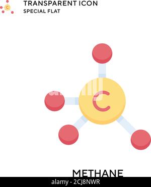 Methan-Vektor-Symbol. Flache Illustration. Vektor EPS 10. Stock Vektor