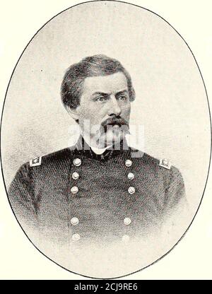 . Offiziere der Armee und Marine (regelmäßige und freiwillige), die im Bürgerkrieg gedient . Generalmajor George B. McClellan, USA Stockfoto