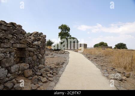 Gamla zweite Tempelperiode, alte jüdische Stadt und Naturschutzgebiet auf den Golanhöhen, Israel