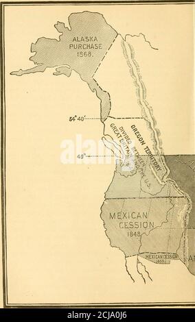 . Washington und sein Land: Sein Irving's Life of Washington, gekürzt für den Einsatz von Schulen, mit Einführung, und Fortsetzung, geben einen kurzen Überblick über die Geschichte der Vereinigten Staaten von der Entdeckung Amerikas bis zum Ende des Bürgerkrieges . Y; Und ein großer Teil der Staaten von Minnesotaund Colorado und das Gebiet von Wyoming. Der Effekt dieses großen Erwerbs des Territoriums, durch solch ein aktives und prosperoupeople wie die Amerikaner, war, ihnen die entscheidende Steuerung des Kontinentes zu versichern, ohne die Notwendigkeit einer fremden Kriegsführung, die erwähnenswert ist. Es stellte uns jetzt frei für eine unbestimmte leng Stockfoto