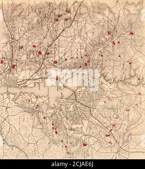 . Lloyd's Schlacht Geschichte der großen Rebellion : komplett, von der Einnahme von Fort Sumter, 14. April 1861, zur Einnahme von Jefferson Davis, 10. Mai 1865, umarmt General Howard's Tribut an den Freiwilligen ... und eine allgemeine Überprüfung des Krieges für die Gewerkschaft . c Stockfoto