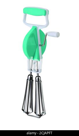 Der Koch beflüstert geschmolzene Schokolade in einer Rührschüssel aus Edelstahl mit einem alten Vintage-Drahtbesen aus nächster Nähe auf seine Hand, seinen Stabmixer, mixi, Hand Be Stockfoto