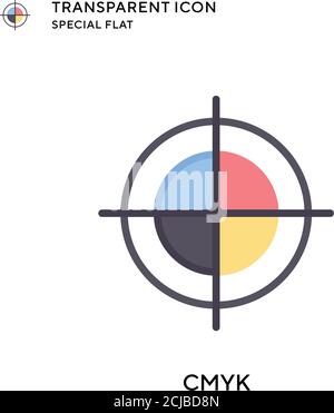 CMYK-Vektorsymbol. Flache Illustration. Vektor EPS 10. Stock Vektor