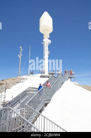 Zermatt, Schweiz am 19. juli 2020: Top of Europe Views im Matterhorn Glacier Paradise Stockfoto