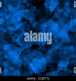 Nahtloses Muster im militärischen Camouflage-Design. Naval Digital Pixel Style. Stock Vektor