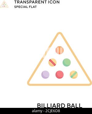 Billard Ball Vektor-Symbol. Flache Illustration. Vektor EPS 10. Stock Vektor